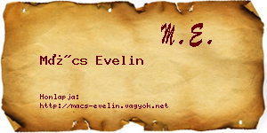 Mács Evelin névjegykártya