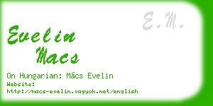 evelin macs business card